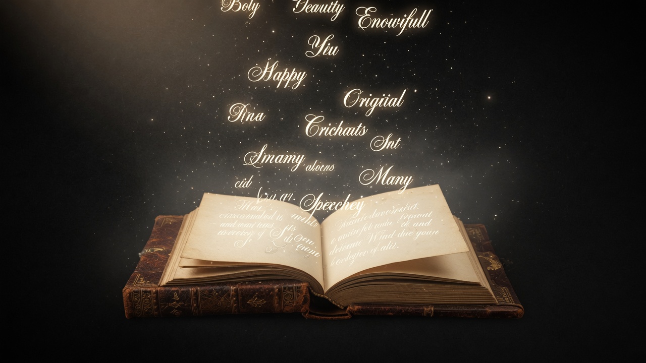 A book filling with words as the custom story is written