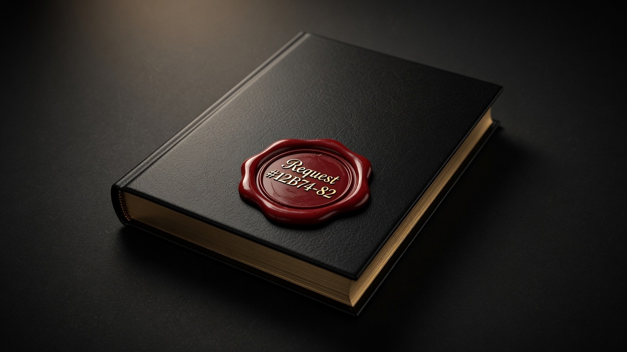 A sealed custom storybook with a wax seal
